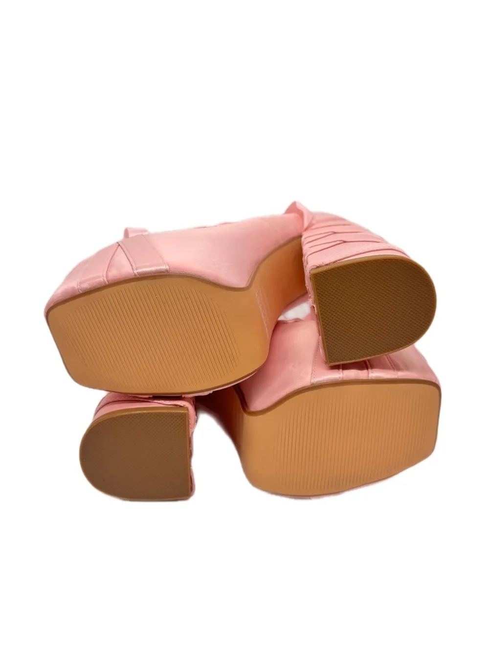 Limited Edition Finesse Porsha Pink Satin Ballet Platform Heels/SizeVarious/NWB.
